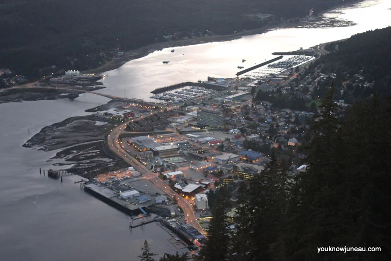 Aerial view of downtown Juneau, September 24, 2014.