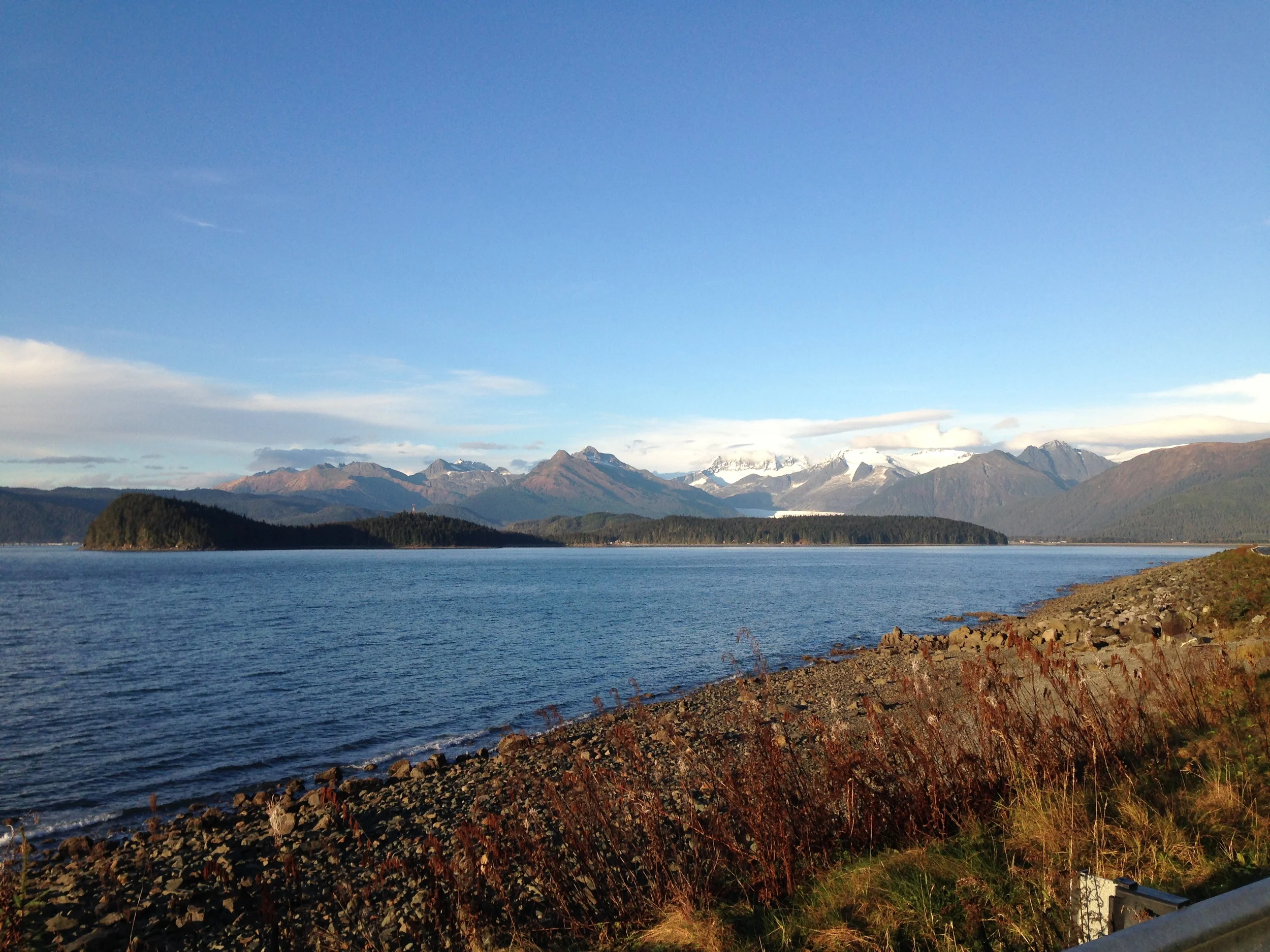 The view south from False Outer Point on Douglas Island.