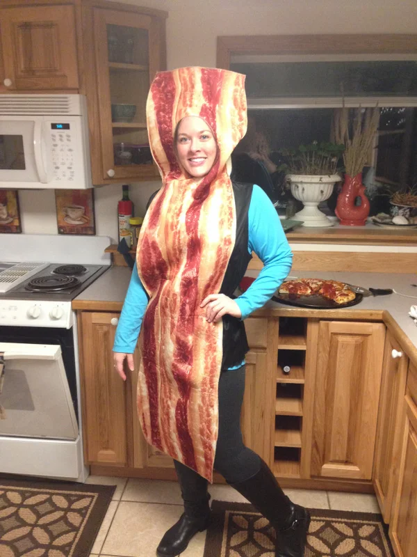  And of course, what shindig is complete without a bacon costume?