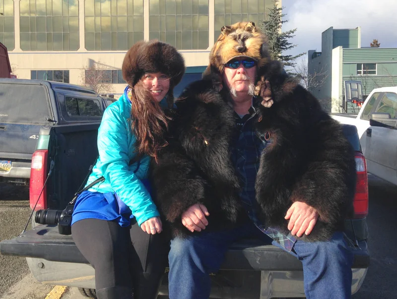 I felt so little next to this man. The fact that he was wearing an actual bear is beside the point.