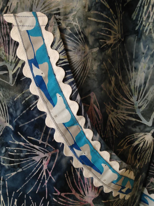 Delightful polar bear themed rick-rack and trim for a cozy kuspuk. SWOON.