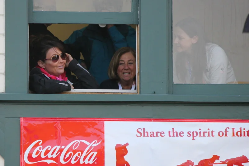 Sarah Palin at the start of the Iditarod.