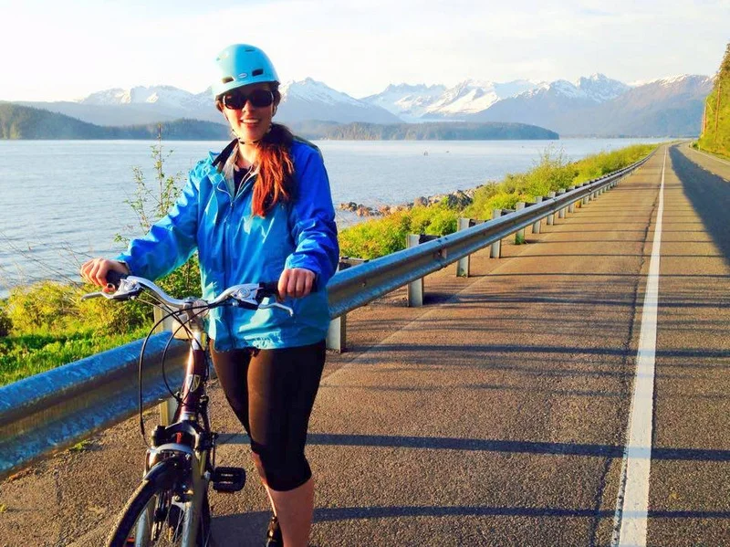 Representin' the blue helmet on North Douglas Island.
