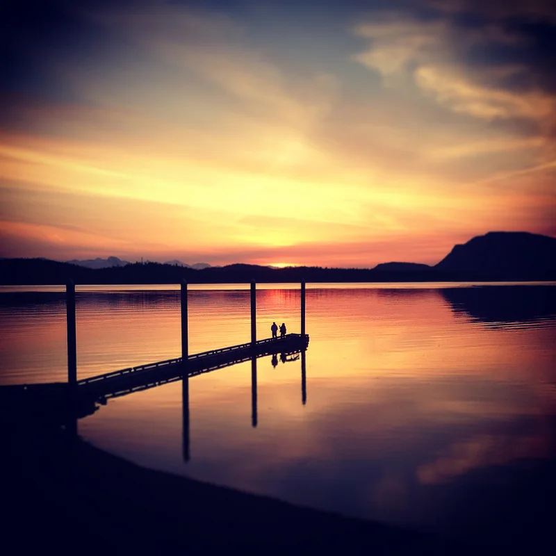 North Douglas Boat Launch at sunset.