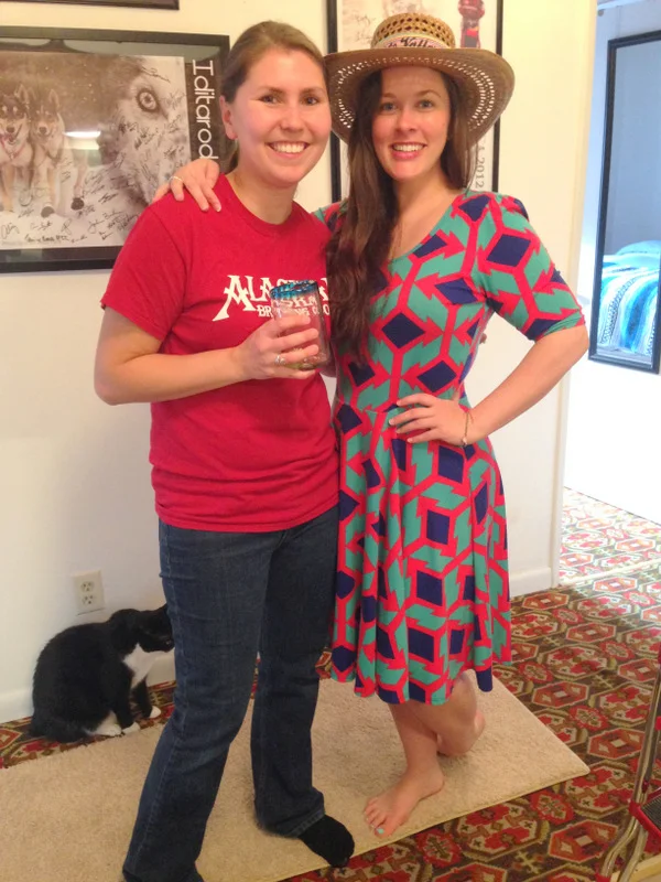 Happy Cinco de Mayo from McKenzie and Candice (photobomb by Sonny Bunny).
