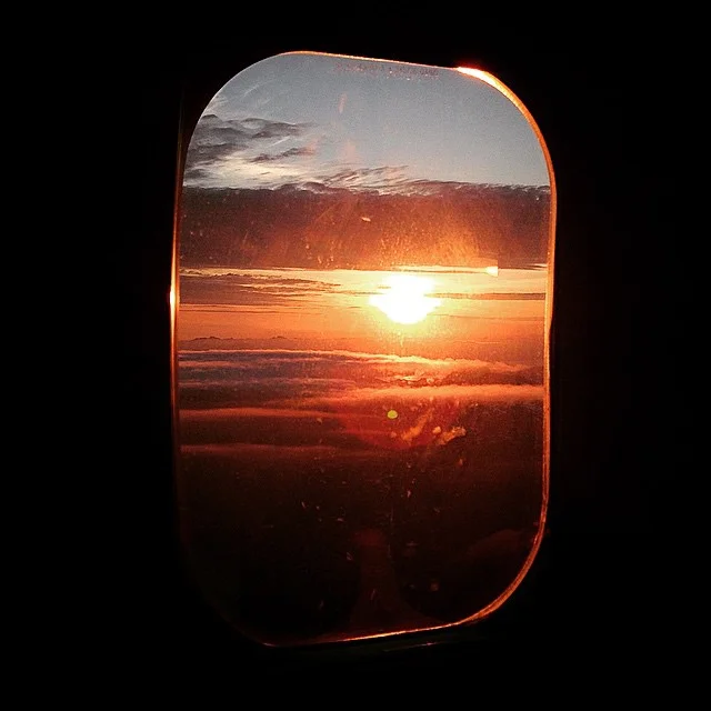 Sunset somewhere between Anchorage and Juneau.
