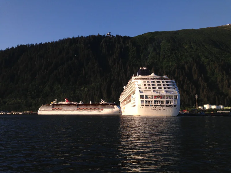 Cruise ships in the Gastineau Channel.