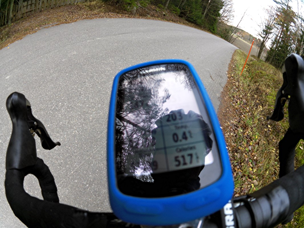 It was pretty cold, after 1 hour of riding the average temperature was 0.4 degrees..
