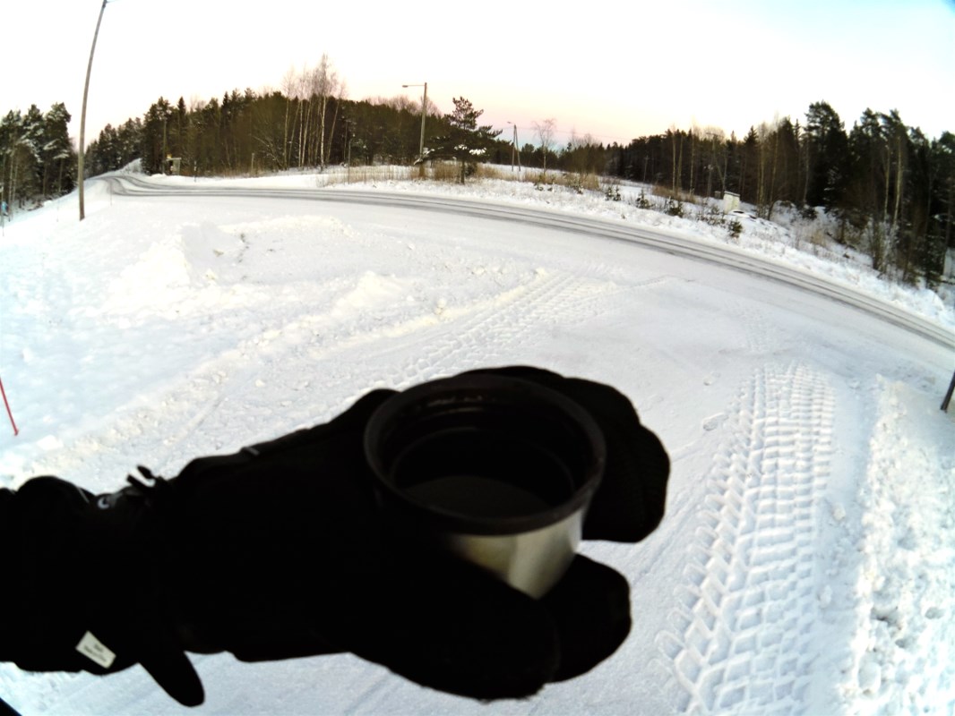 My energy drink for the day, mulled wine.