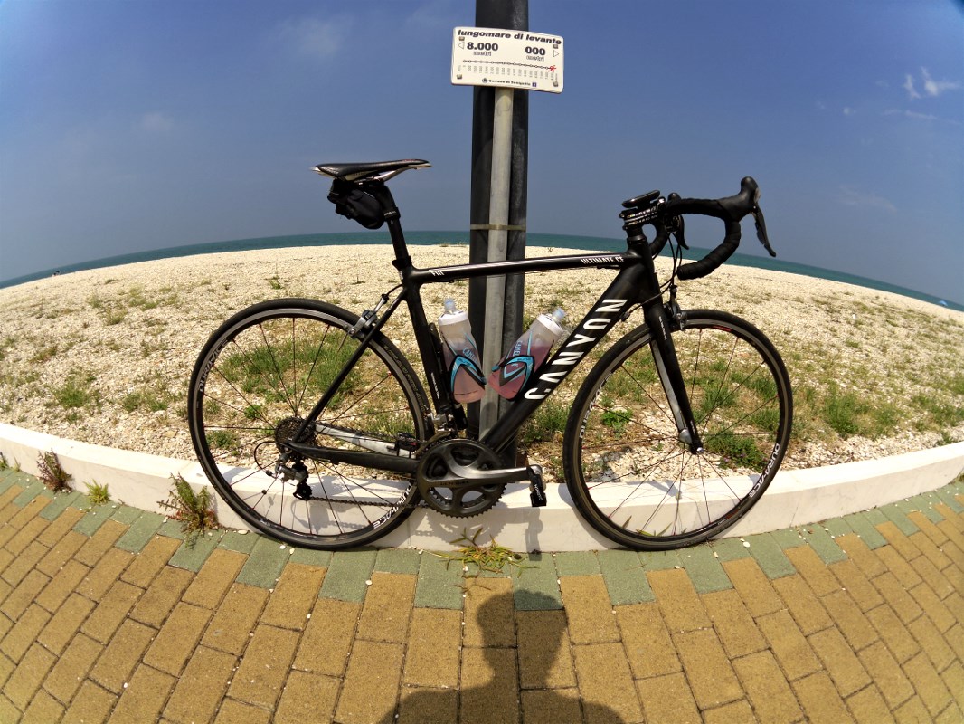 Parking outside for a coffee in Senigallia, Italy