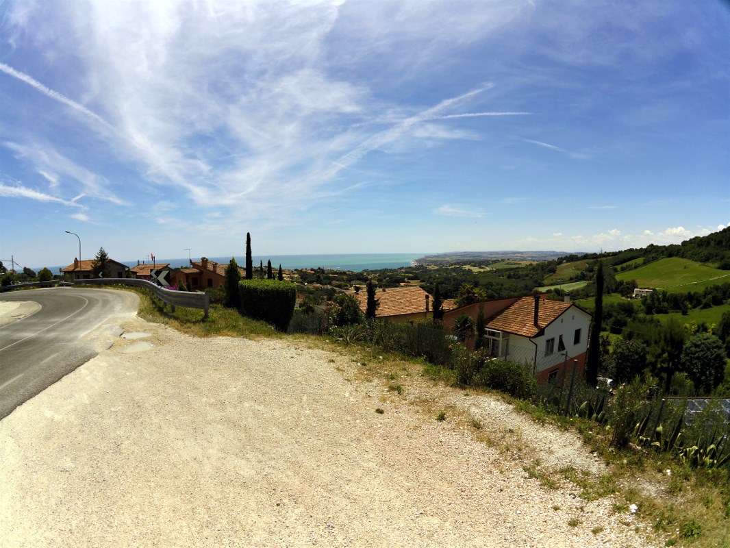 Sirolo, heading for Monte Conero and the Adriatic sea