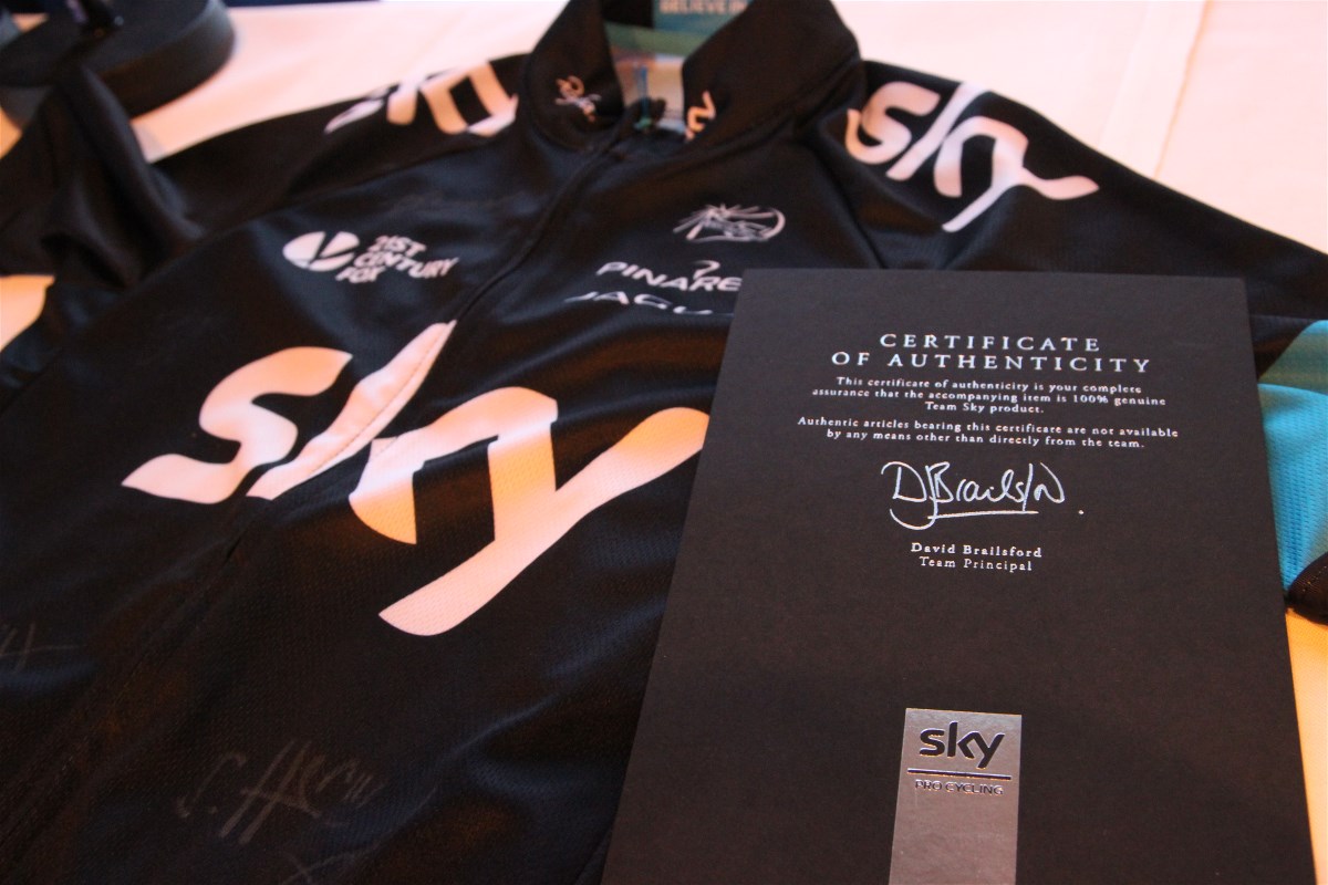 Signed Team SKY jersey auctioned to support Fincycling cyclists