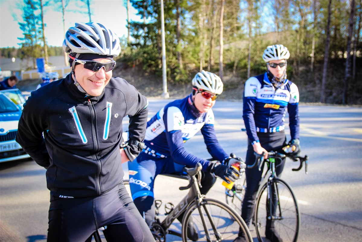 All smiles after the hill-attacks.