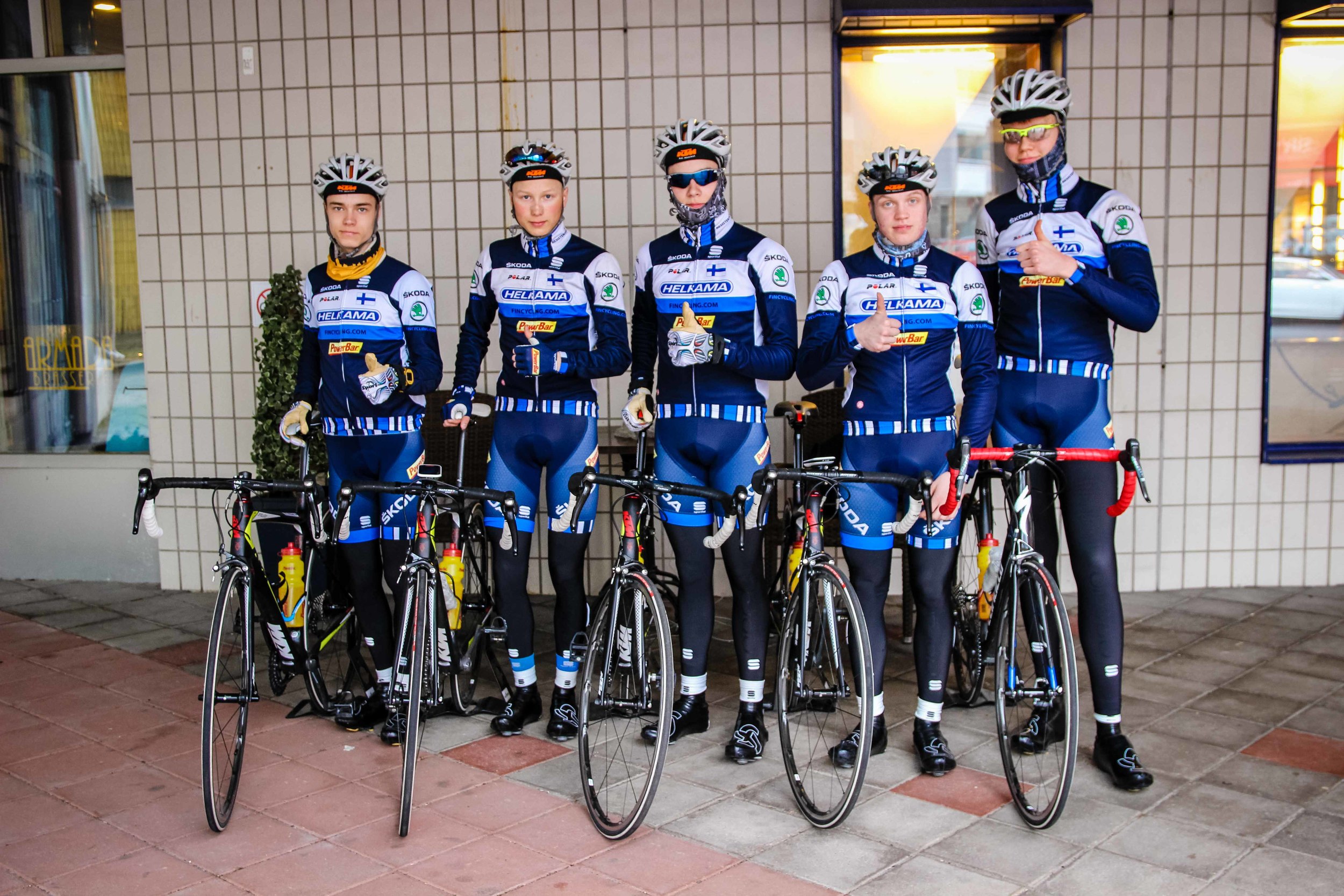 The TS Kortteliajot squad from left:&nbsp;Bergman, Hänninen, Keloneva, Terävä and Hirvenoja