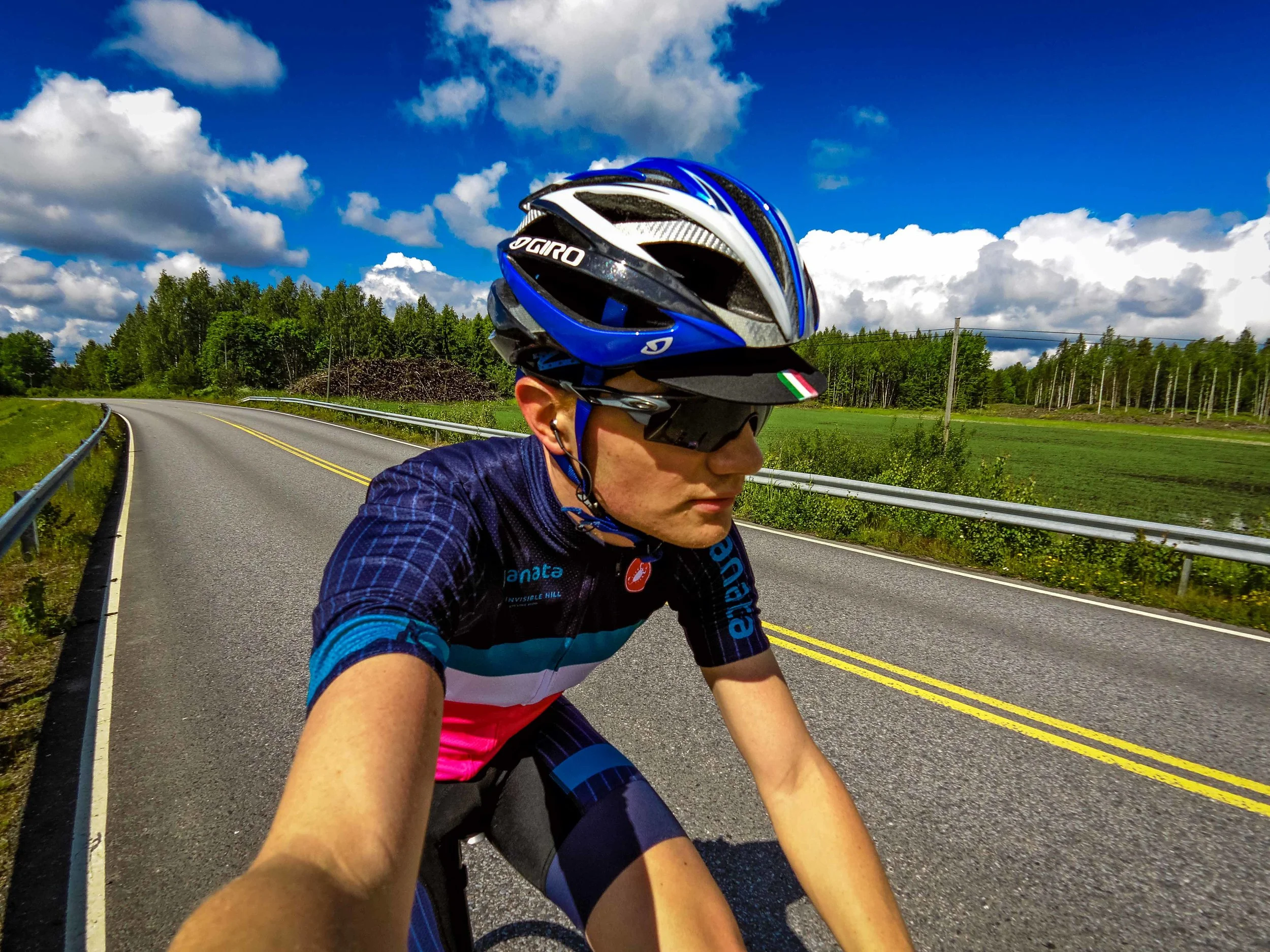 Riding in the new Kanata team kit