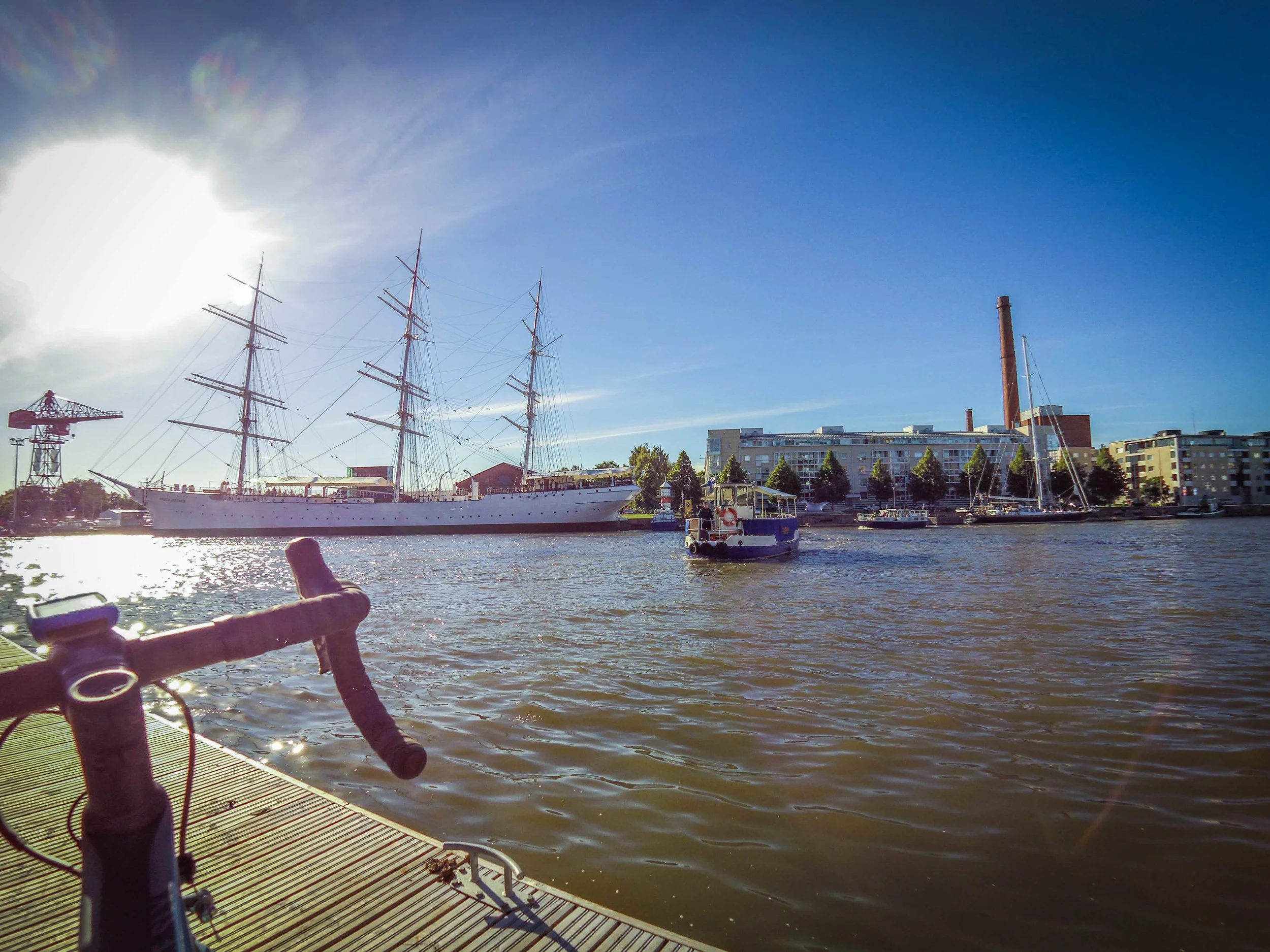 A nice feature during summer, is having this small ferry (pikkuföri) carrying me home across river Aura. 
