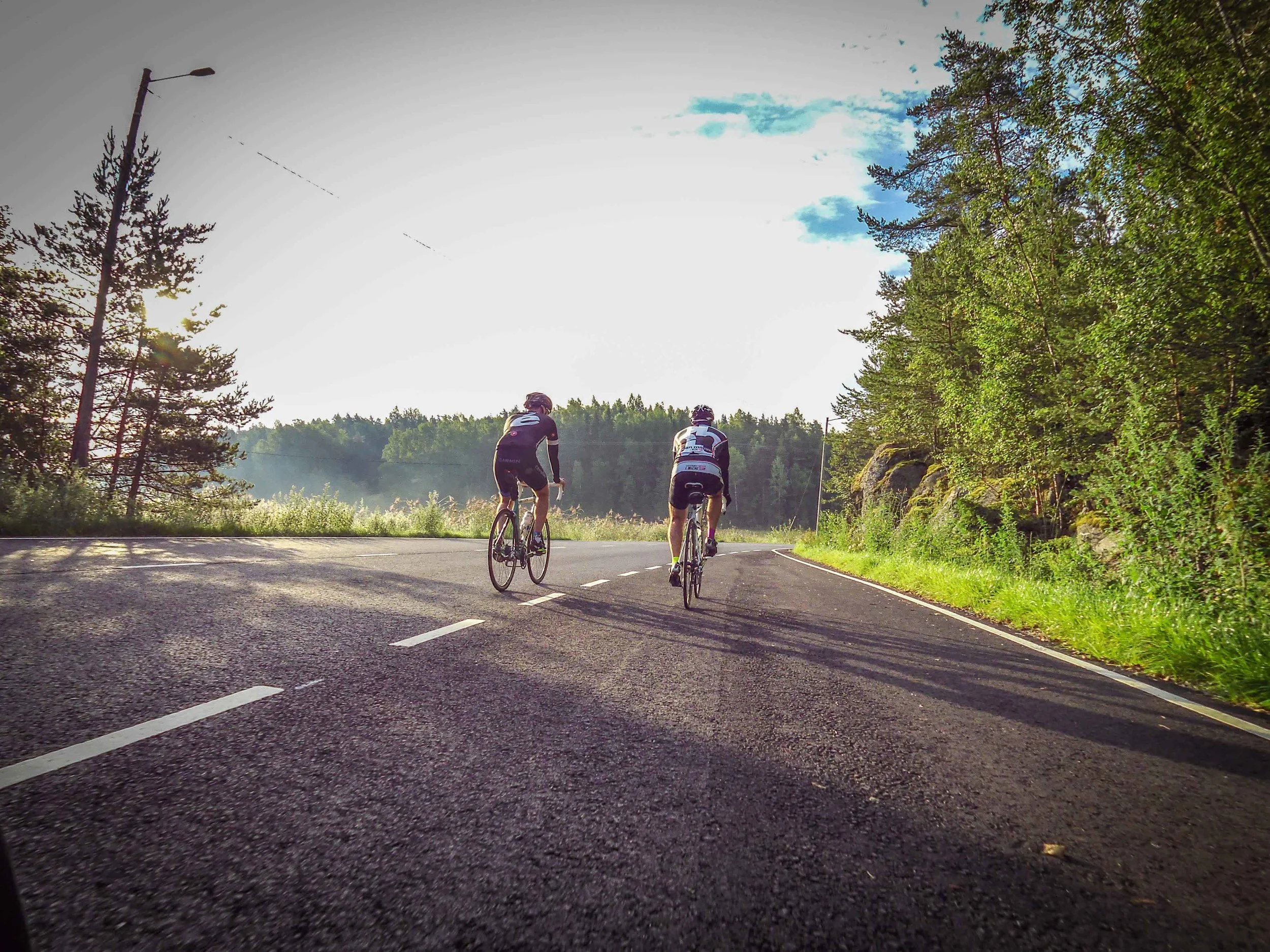 A chilly morning ride in August.