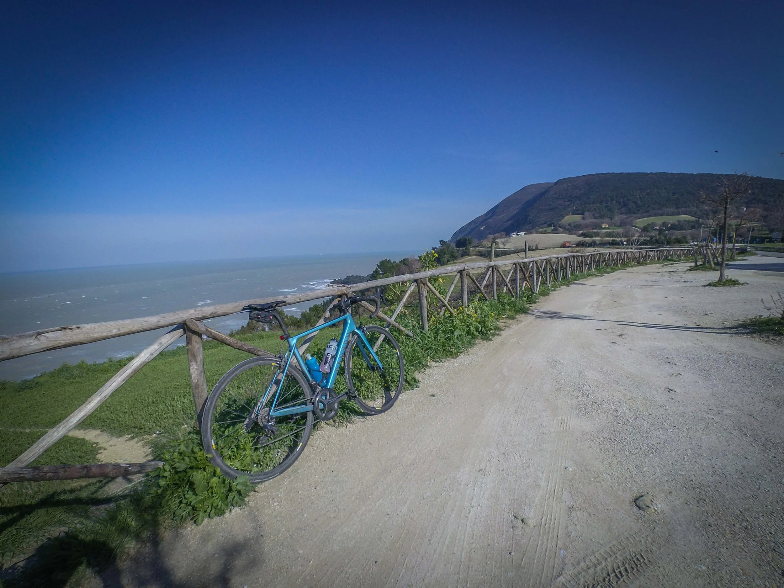 Day 4 was still windy, so had to adjust my riding accordingly. Visited good ol’ Monte Conero and my old hometown Ancona