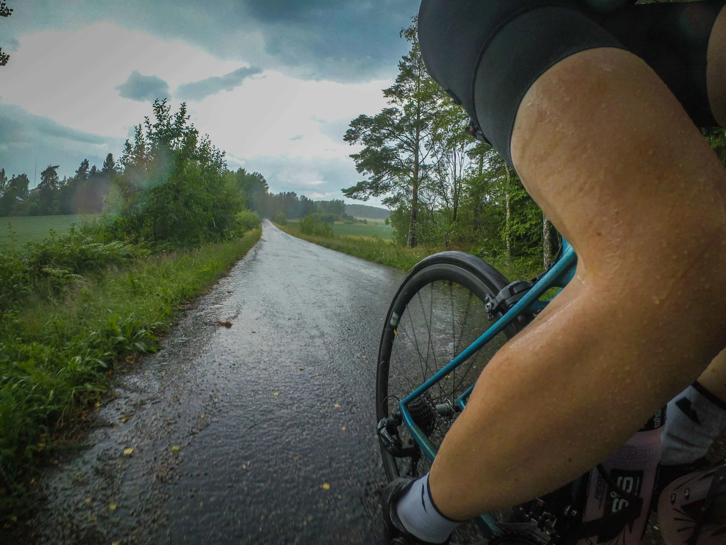 It was really pouring down like h*ll. But it was warm, so I enjoyed it!