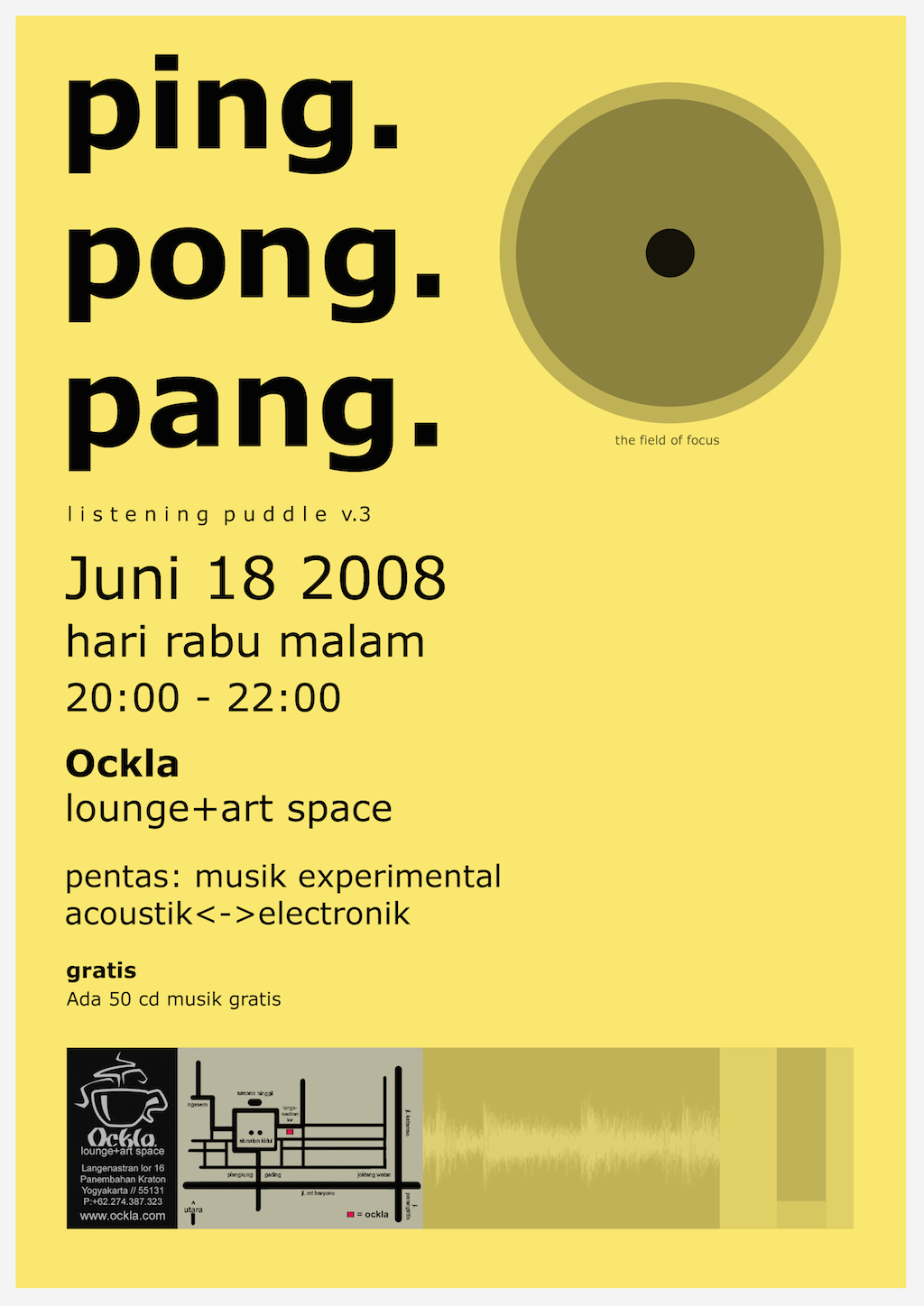 Ping Pong Pang poster for performance event in Yogyakarta, 2008
