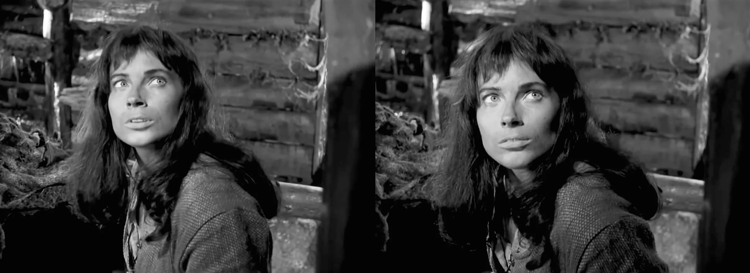 Ingeri (Gunnel Lindblom) and the three dead men riding north.