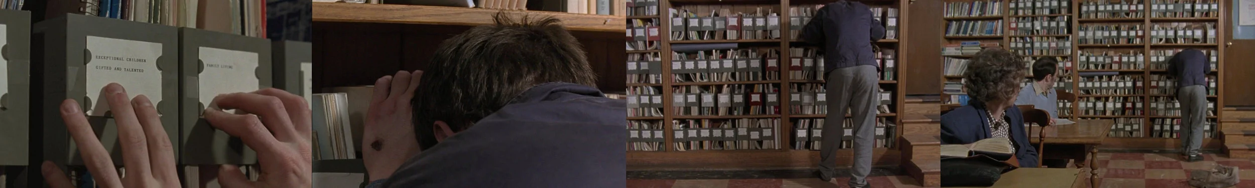 Act of listening, of hearing? Voices in the head: Peter Greene as Peter Winter in Clean, Shaven.