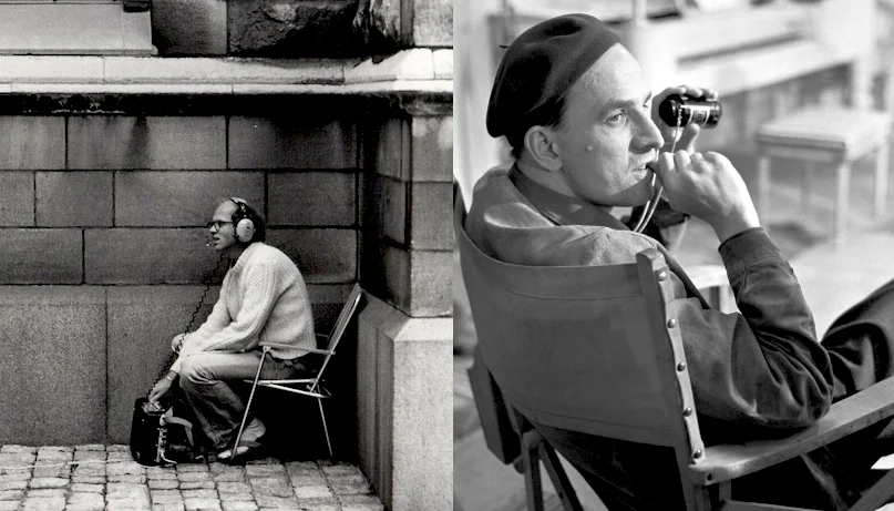 Sound mixer Owe Svensson (left) worked on many of Ingmar Bergman's (right) later films. Image source: http://www.ingmarbergman.se