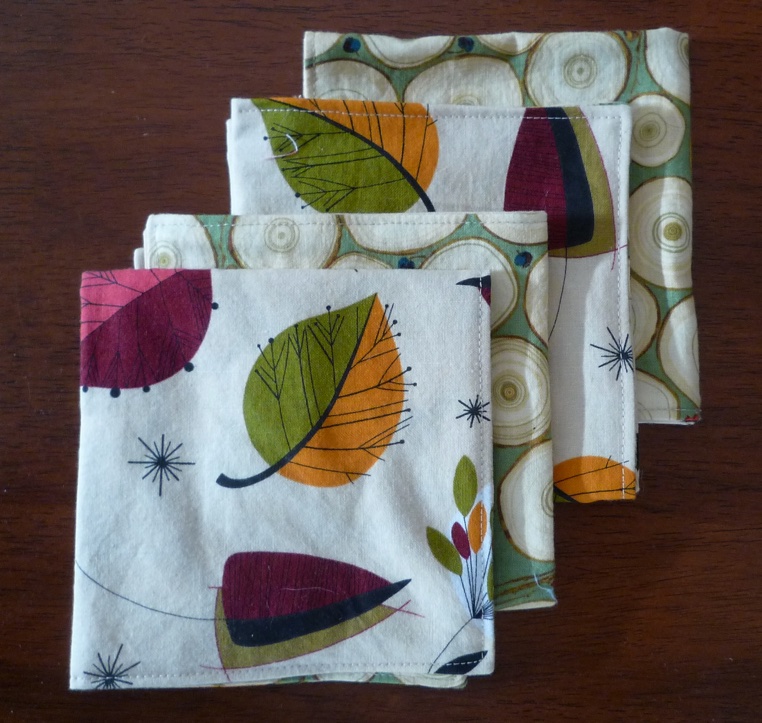 Autumnal cocktail napkins - set of 4