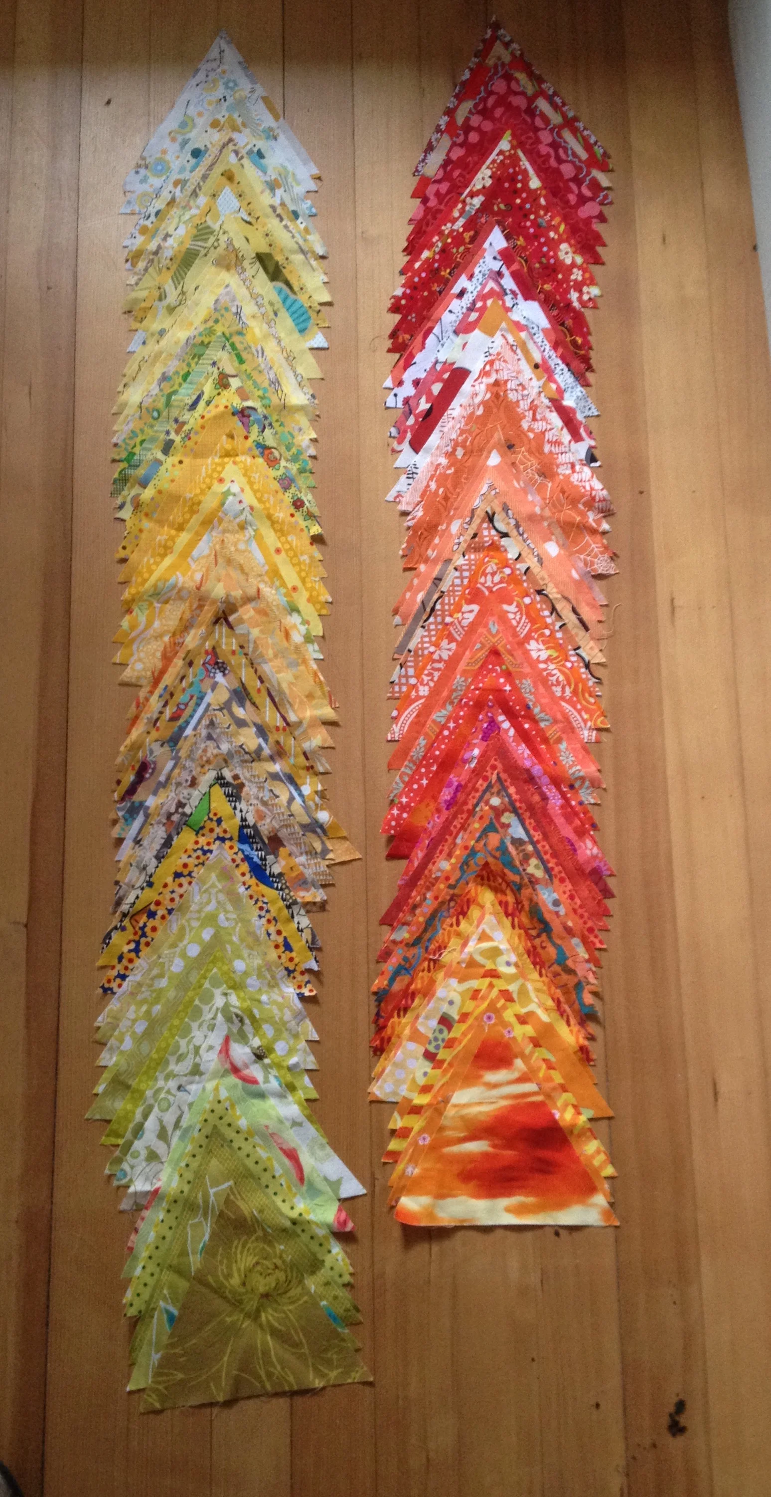 I haven't counted these up, but I am sure I have many more to cut before I get anywhere near enough for a decent sized quilt top.