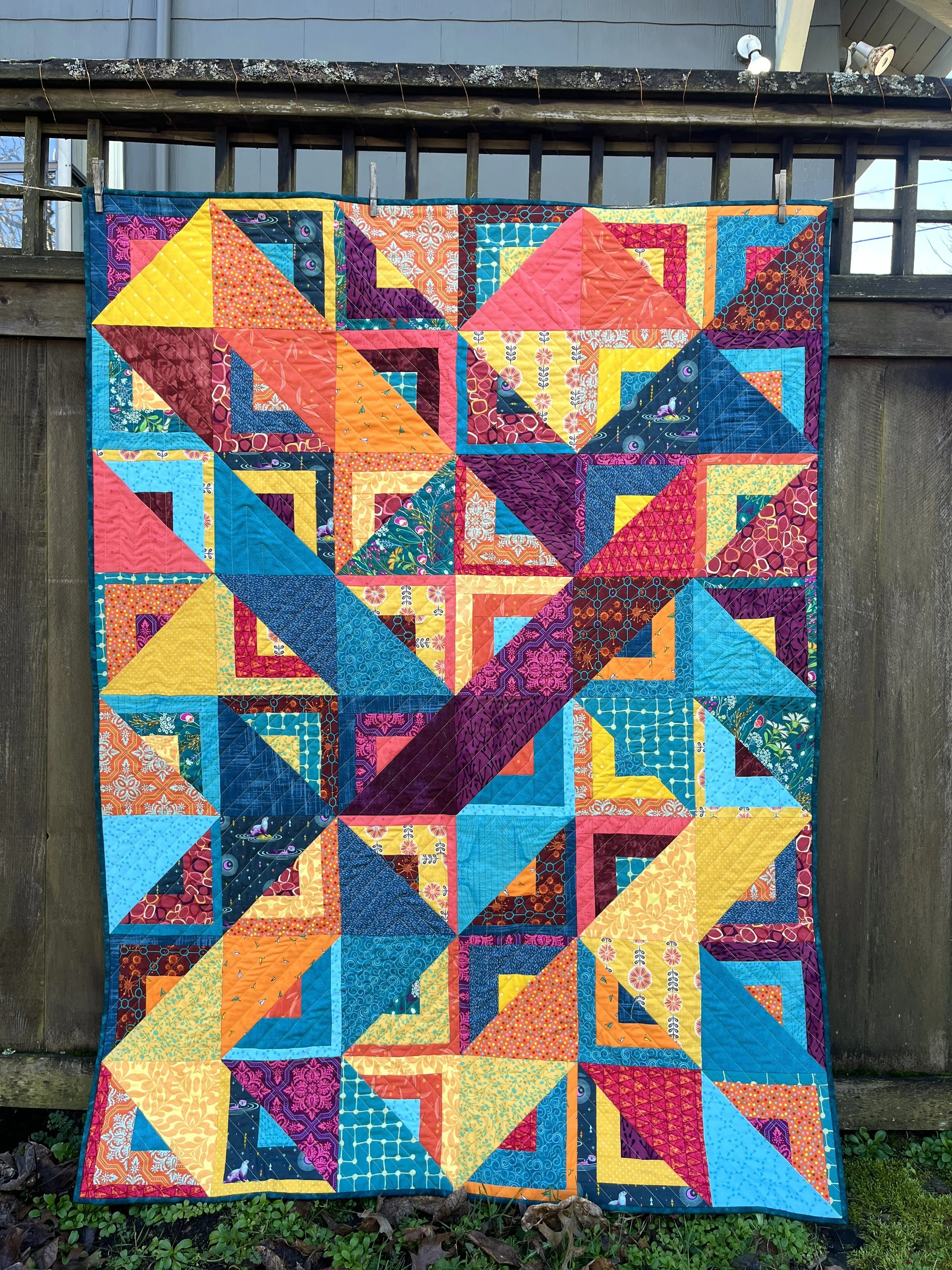 Log Cabin Maze Throw