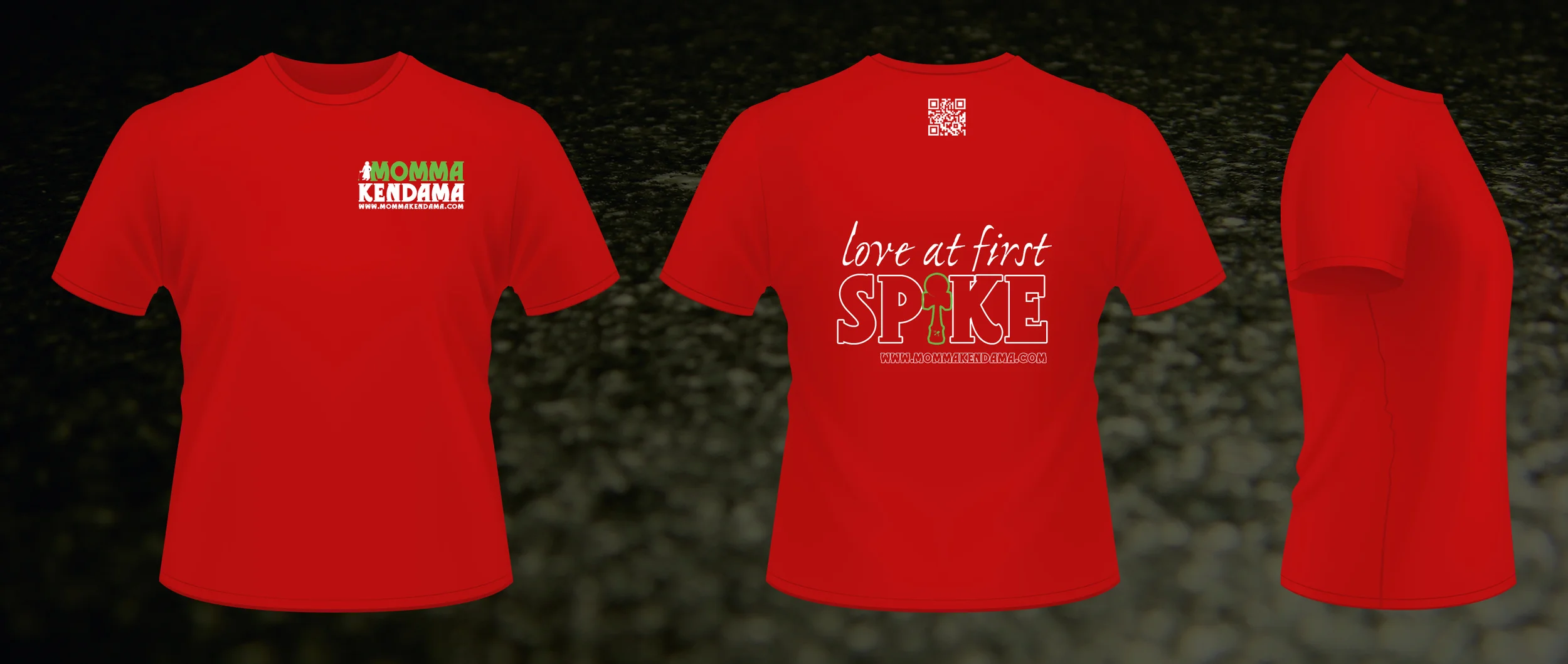 'love at first spike' t-shirt design