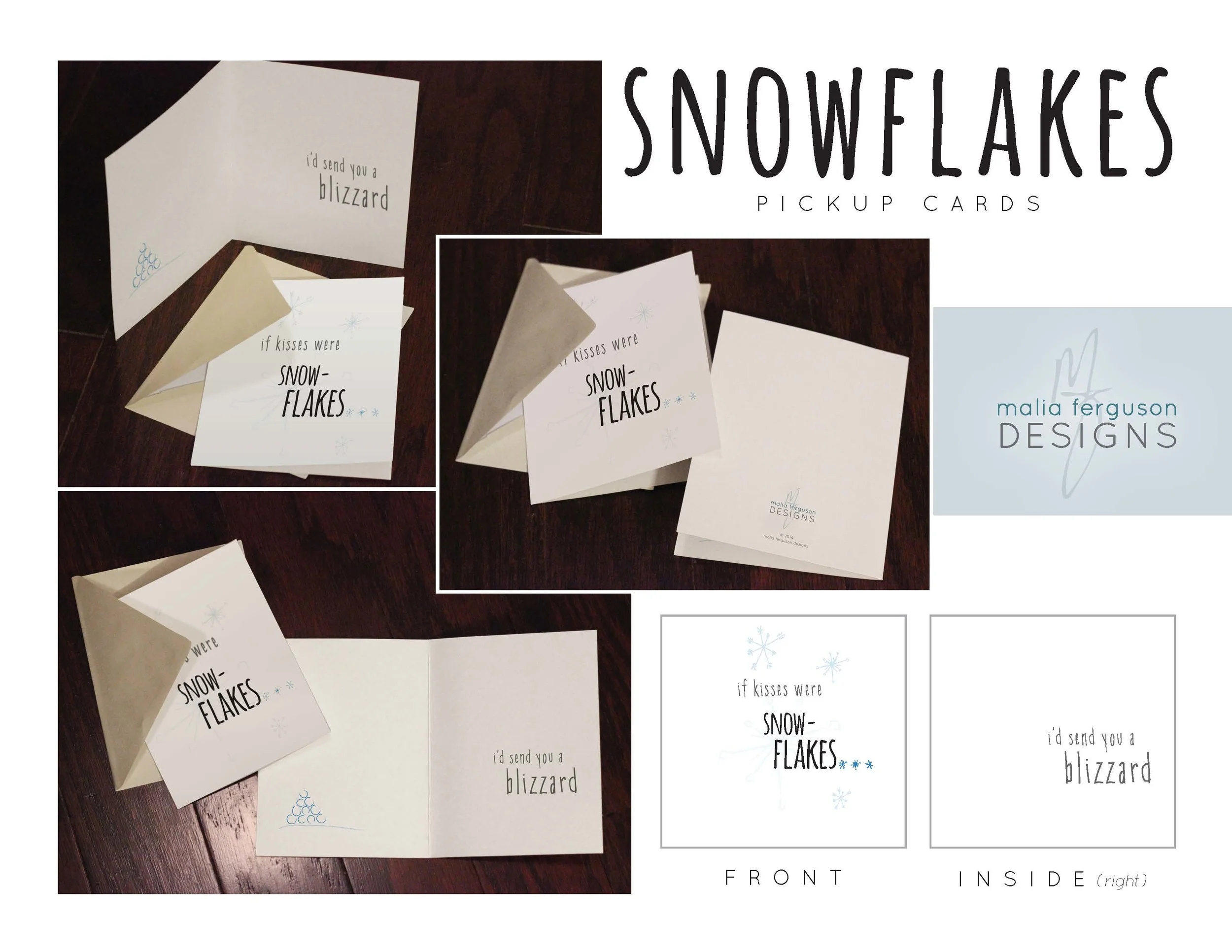 Snowflakes Pick-Up Card