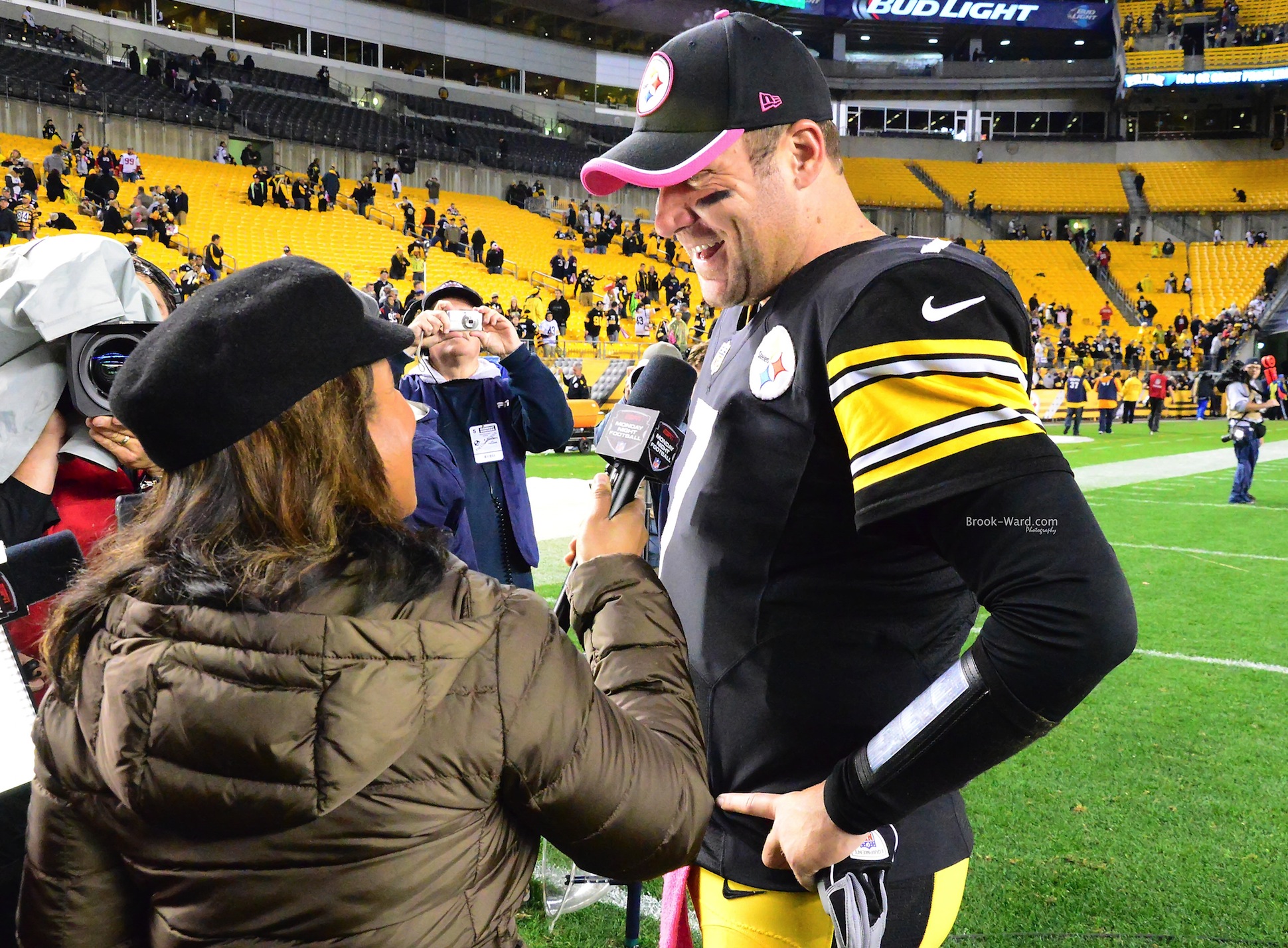 Lisa Salters interviewing Big Ben