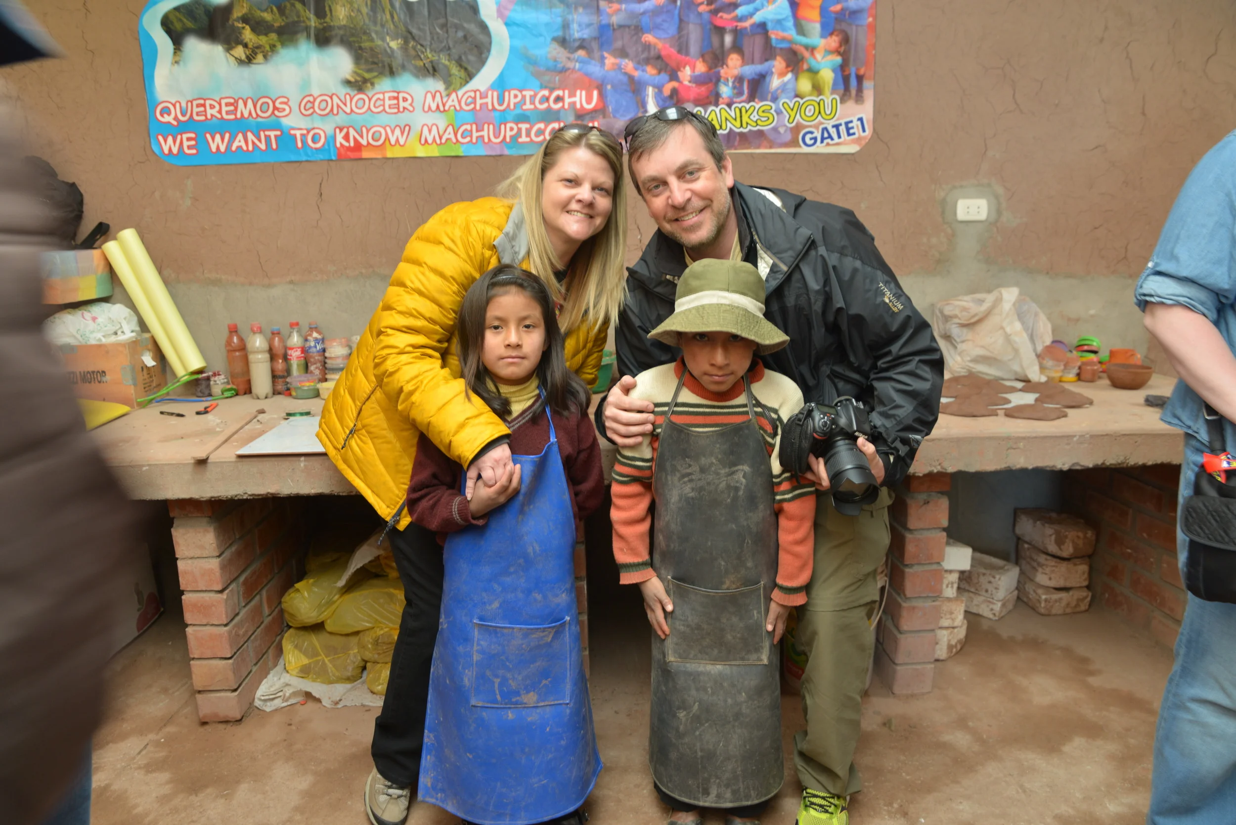 MJ and I at a rural public school in the Andes Mountains deep in Peru.
