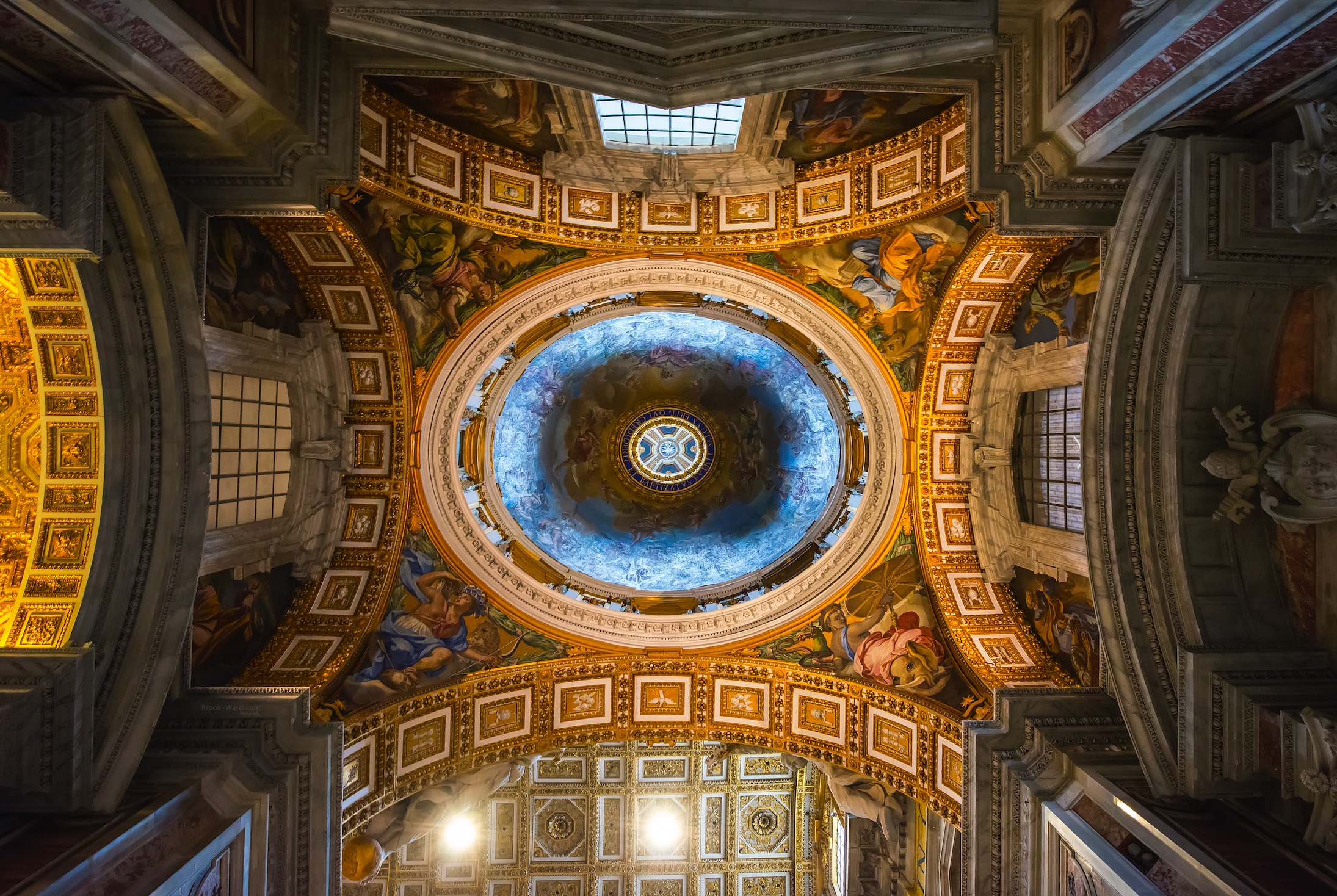 Ceiling inside St. Peter's Basilica