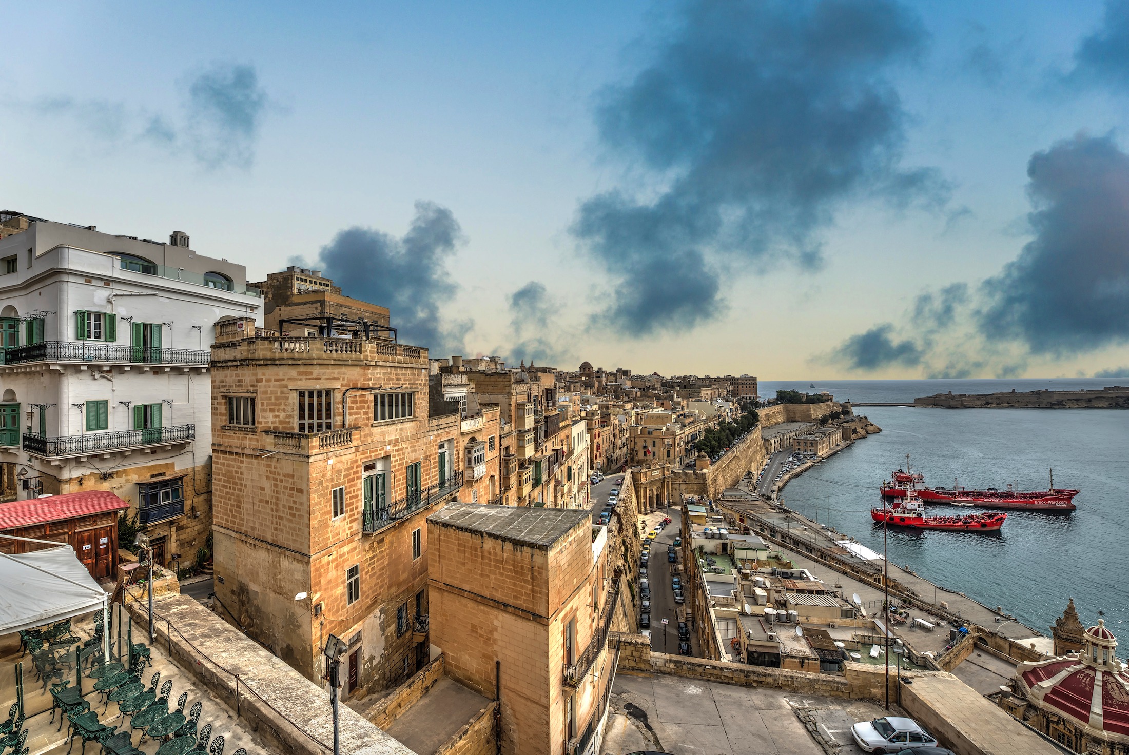 Valletta Malta with Sleeklans Overlay sky applied