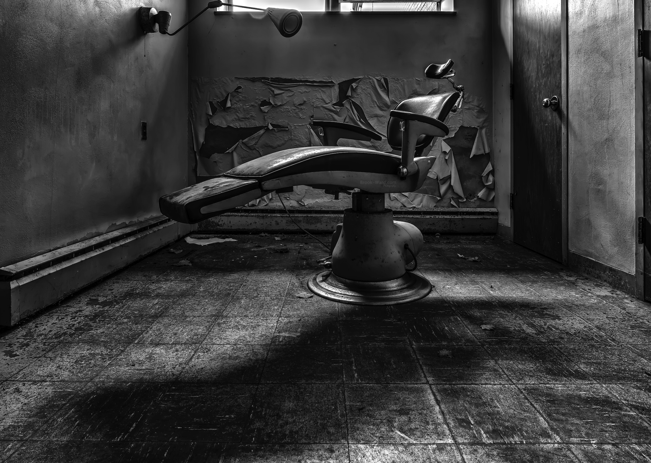 Nursing office at an abandoned school