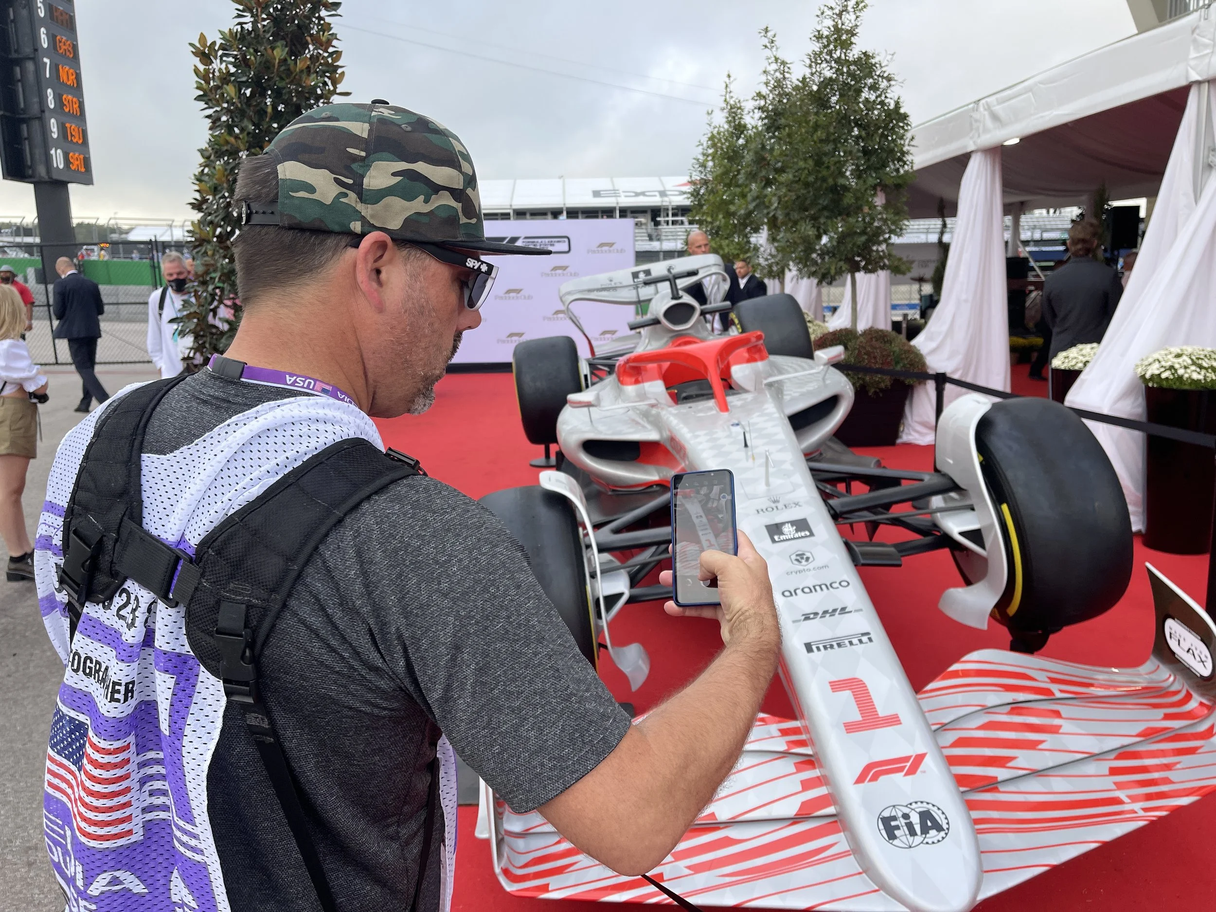 Jason Pohuski with 2022 F1  model car