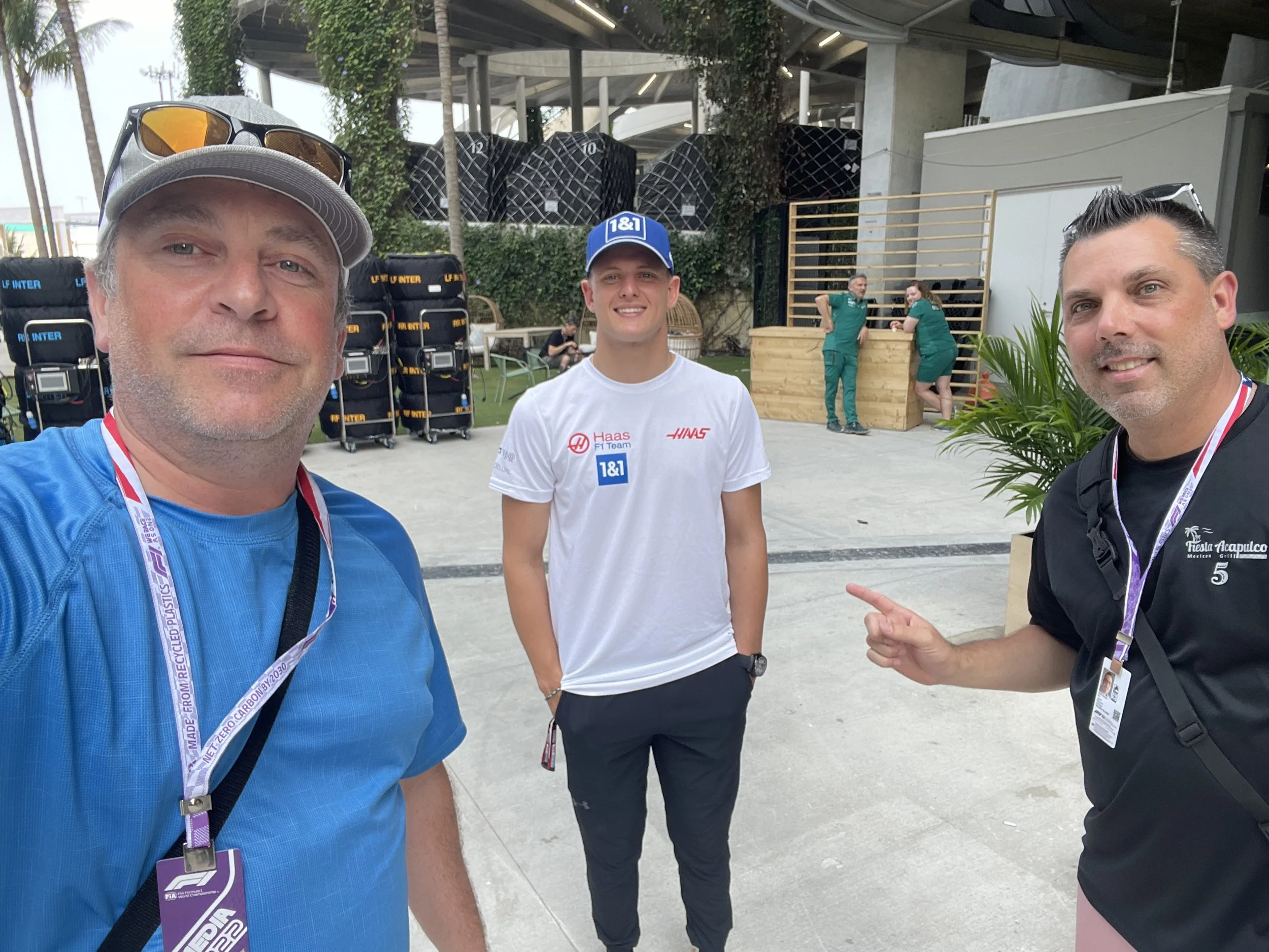 Mick Schumacher with some knuckleheads 