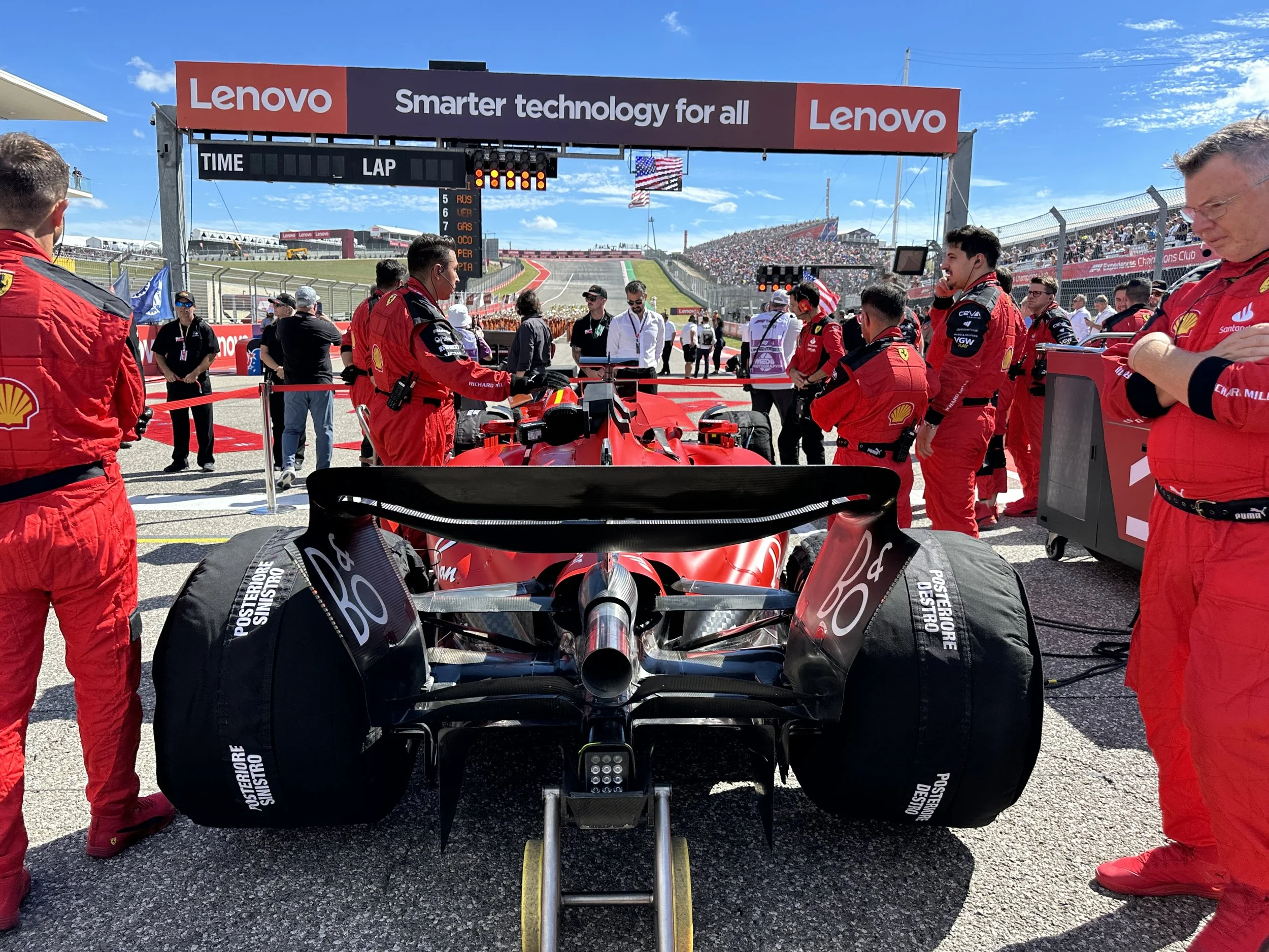 2023 USGP Grid Leclerc's car rear