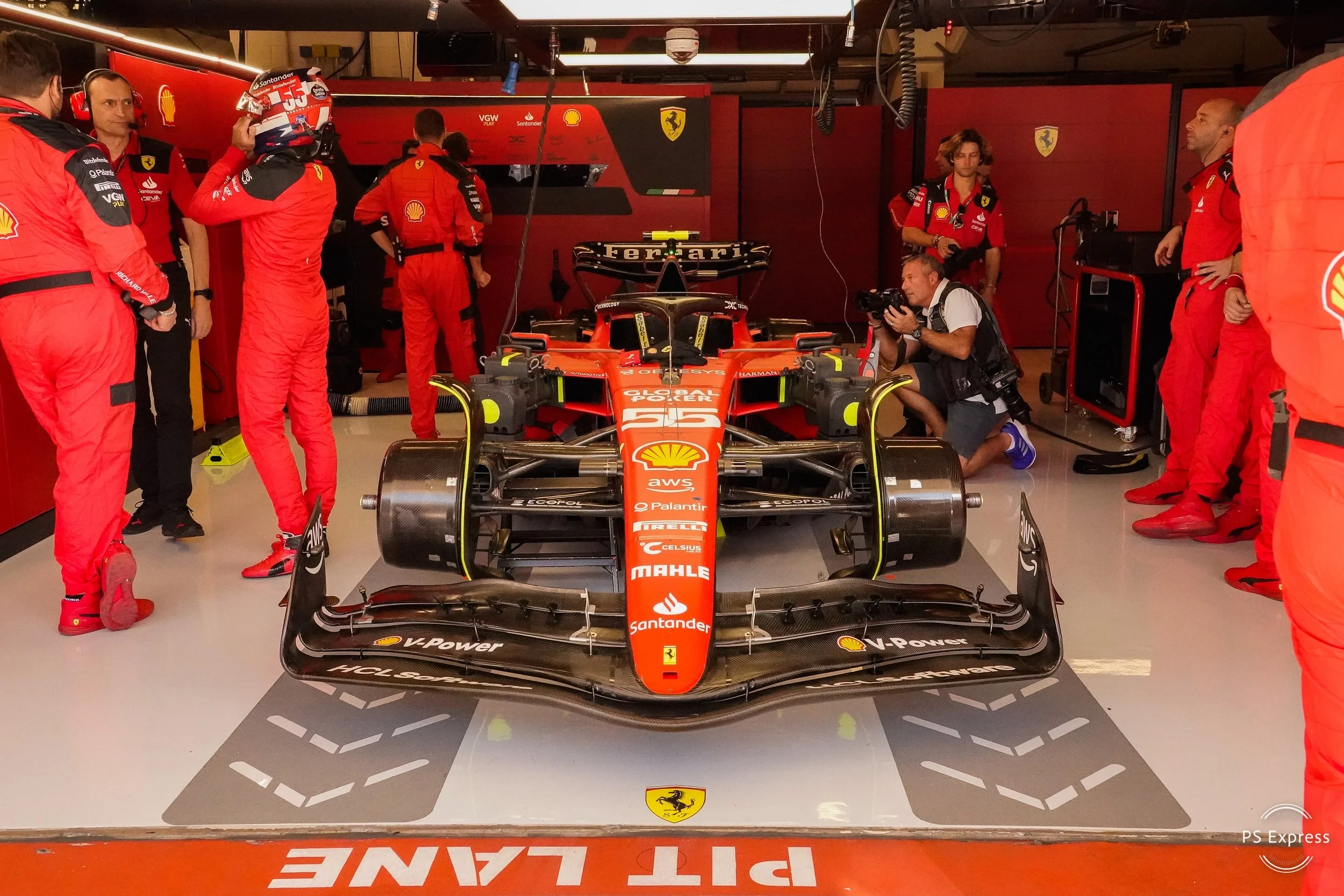 2023 USGP garage Leclerc's car
