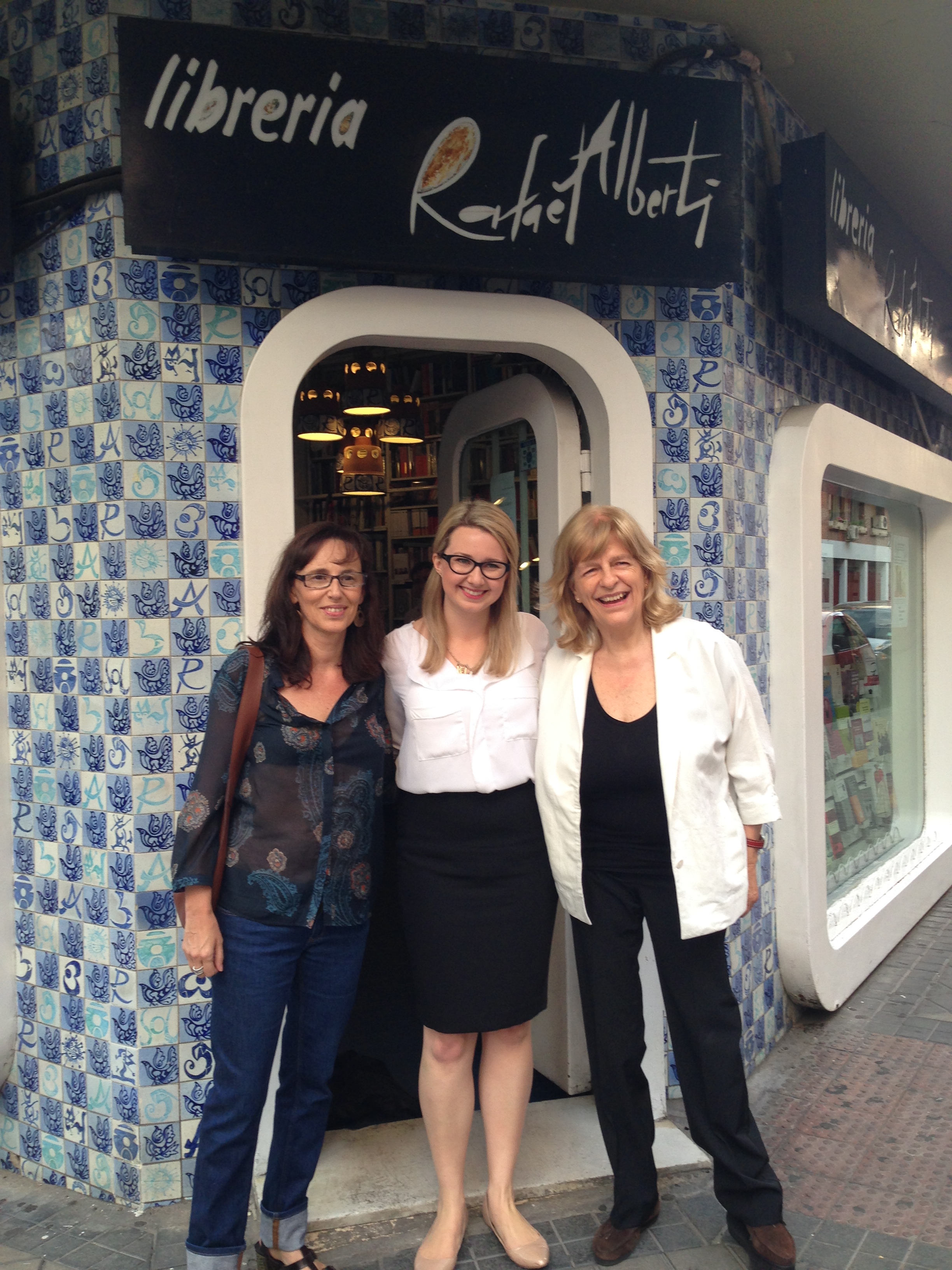 With Spanish translator Laura Vidal, and editor Maria Tenas. In Madrid for a reading at Libreria Rafael Alberti.