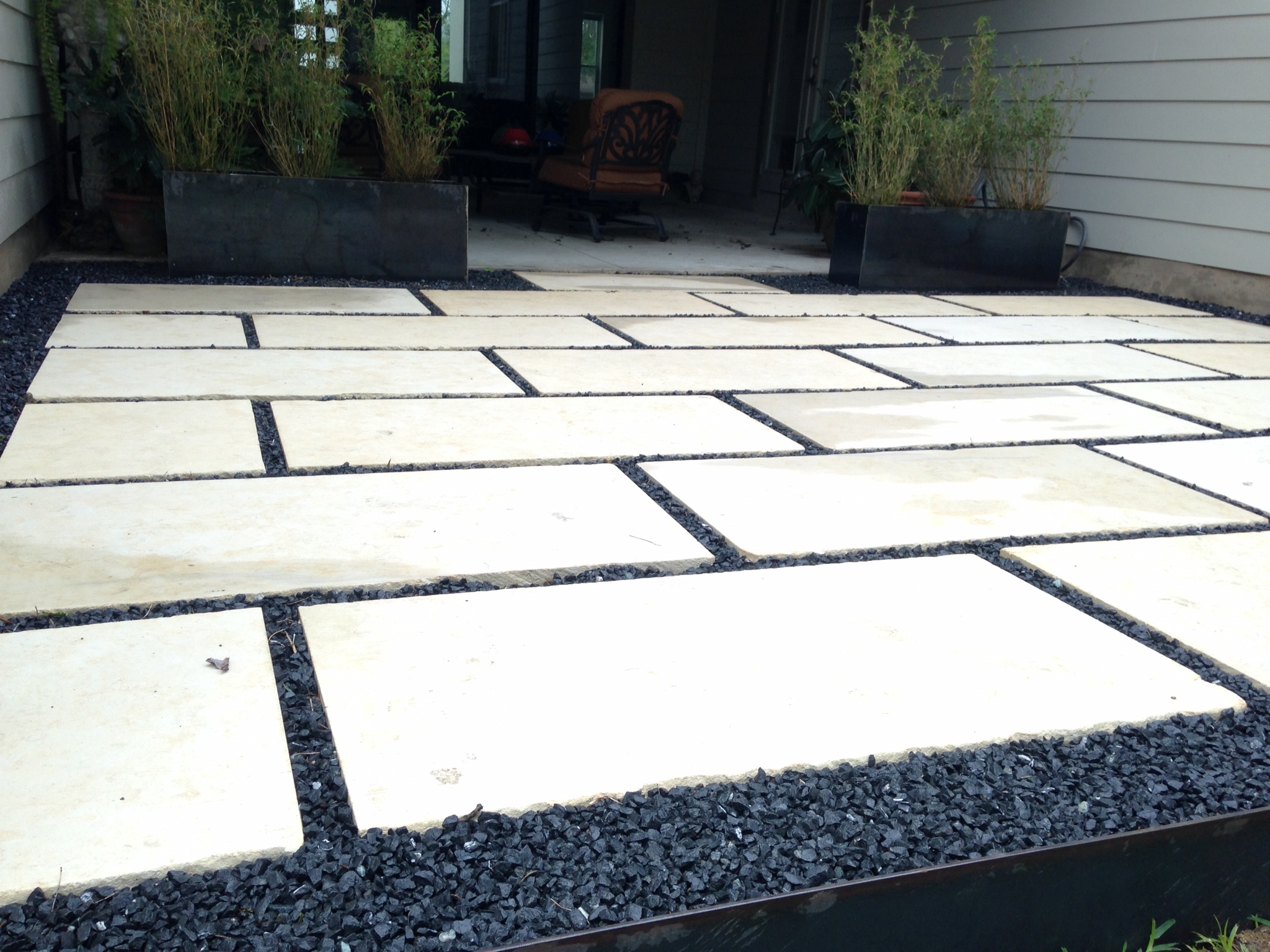 Limestone and steel