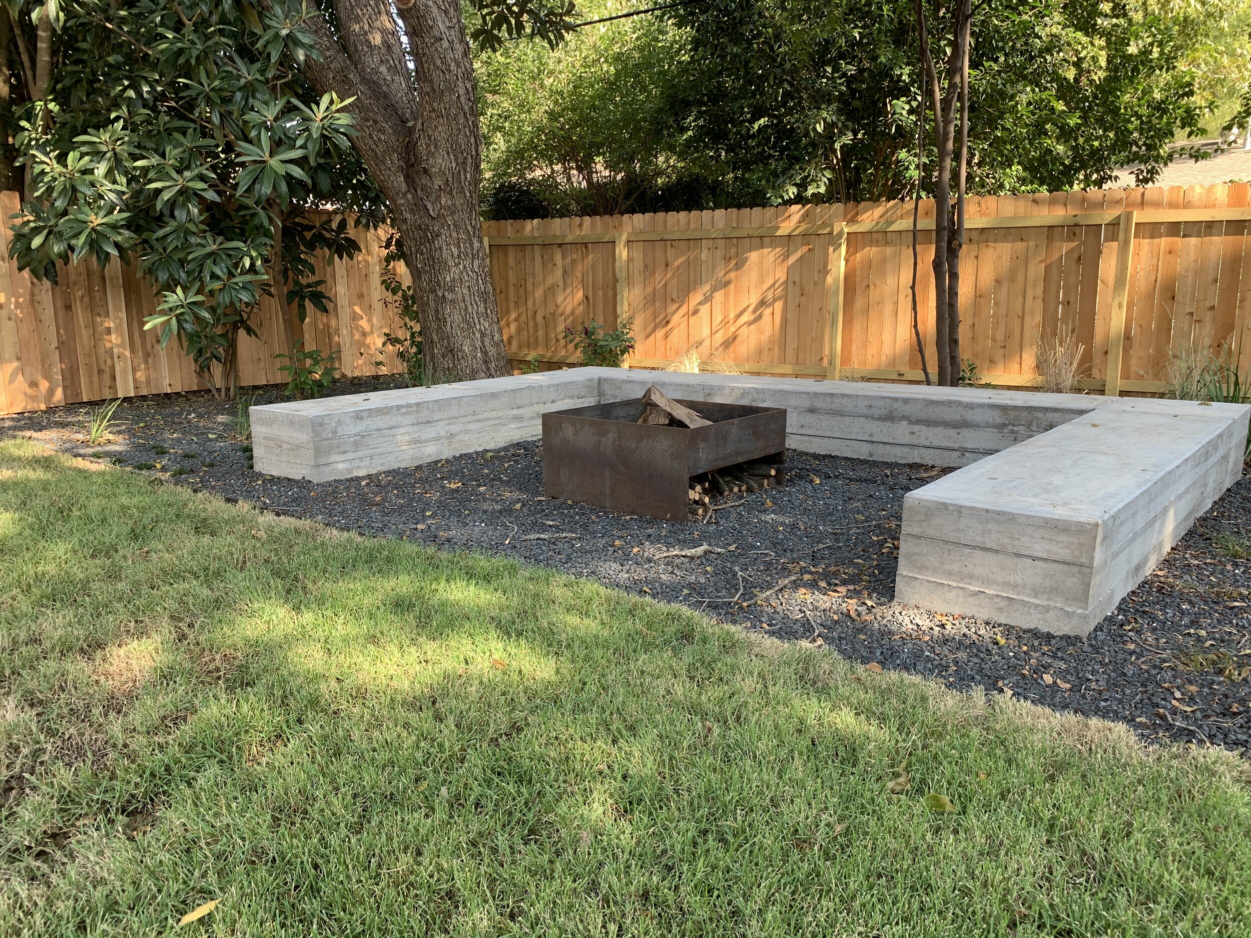 Board Form Concrete Bench