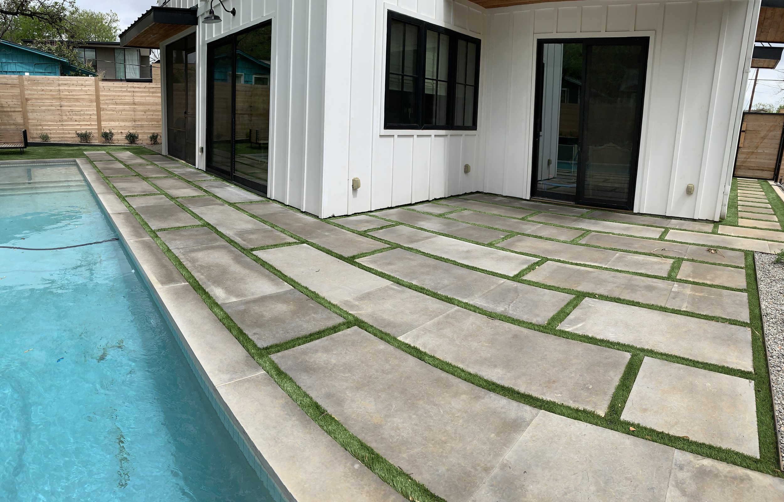 Lueder and Artificial Turf Patio