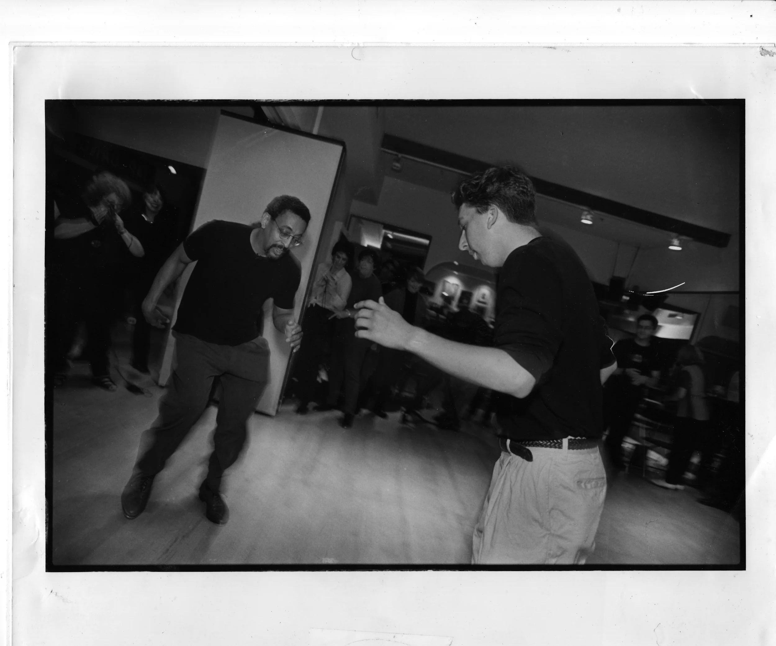 Me dancing with Gregory Hines. The woman on the far left with the camera is my first tap teacher, Kris Bell.