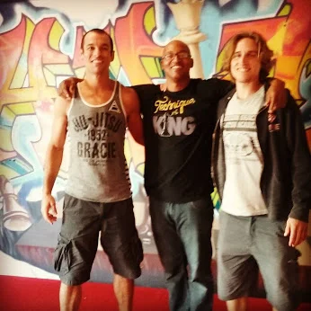 Ryron Gracie, Adisa Banjoko and Ralston Gracie at new HHCF HQ 