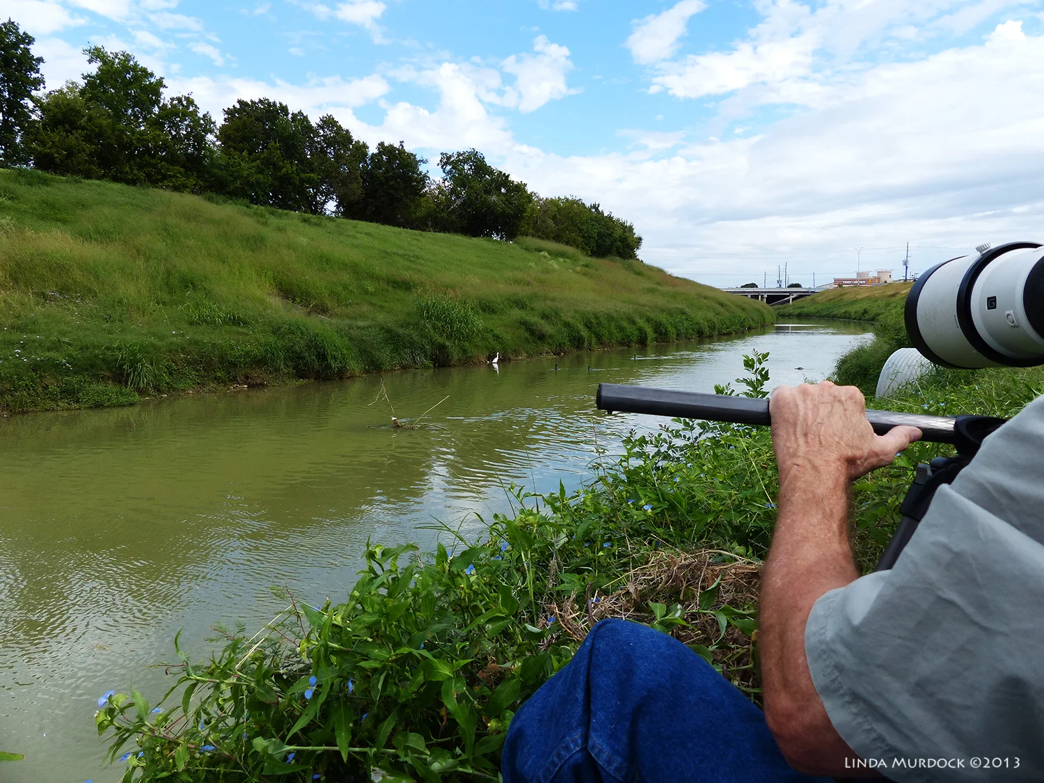 Actually, I have gotten some really good shots over his shoulder