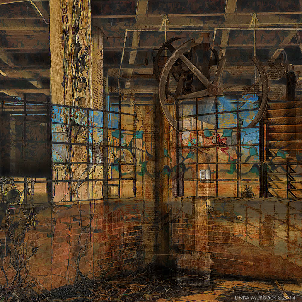 Parts from the freight elevator, a corner view and some of the ground floor. 