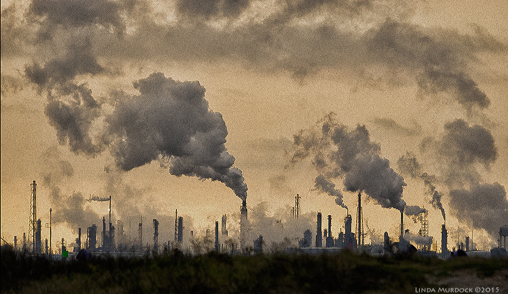 Refineries along the Texas City Dock with a bit of drama added from Photoshop plug-ins Sony A77 II with 70-400mm G2 1/2000 sec. f/5.6 ISO 800